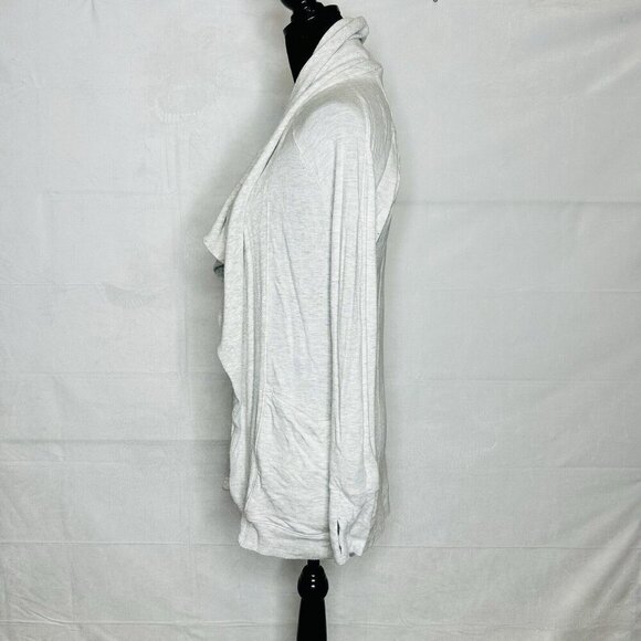 ATHLETA Pranayama Restore Wrap Open Cardigan Sweater Heather Gray Sz XXS - Picture 4 of 8